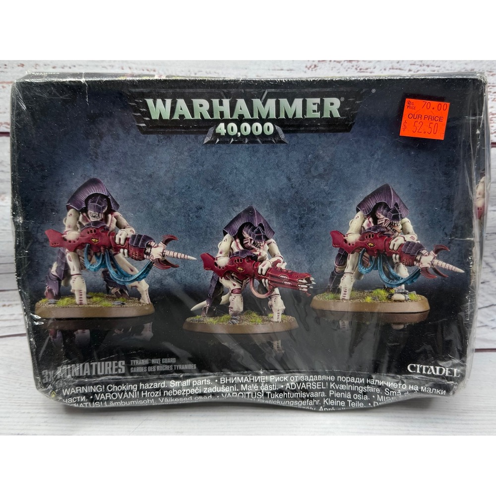 Warhammer 40k Tyranid Hive Guard Tyrant Guard 3 Miniatures Box Set Sealed 51-07